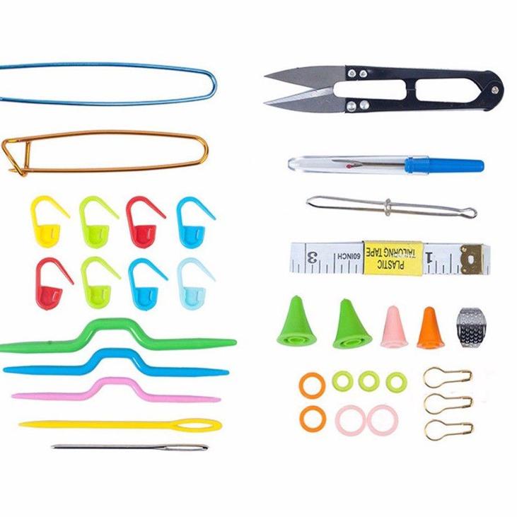 ♜ Alat Rajut Set / Hakpen Set / Perlengkapan Rajut Set / Jarum Rajut Set - BOX ►