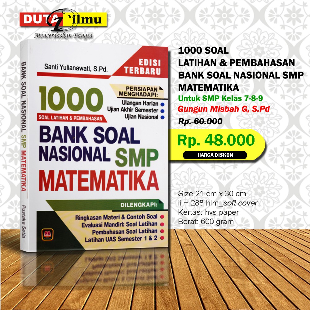 Bank Soal Nasional Matematika Smp 1000 Soal Dan Pembahasan