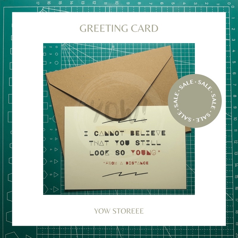 

[YOW CARD] Kartu Ucapan dengan Amplop Kraft Coklat / Greeting Card with Brown Kraft Envelope - Happy Birthday / HBD / Selamat Ulang Tahun / Met Ultah Edition - YOW STOREEE