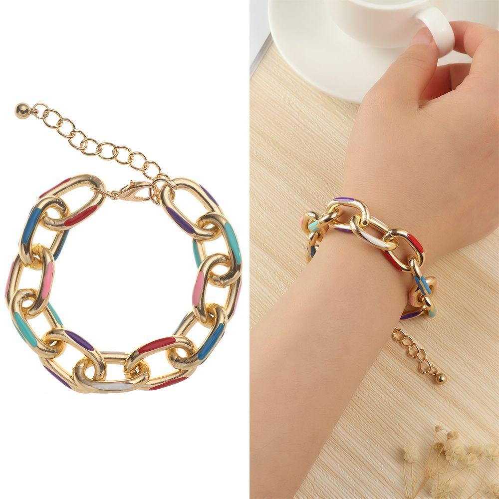 Lily Bracelets Fashion Gelang Pasangan Gotik Warna-Warni