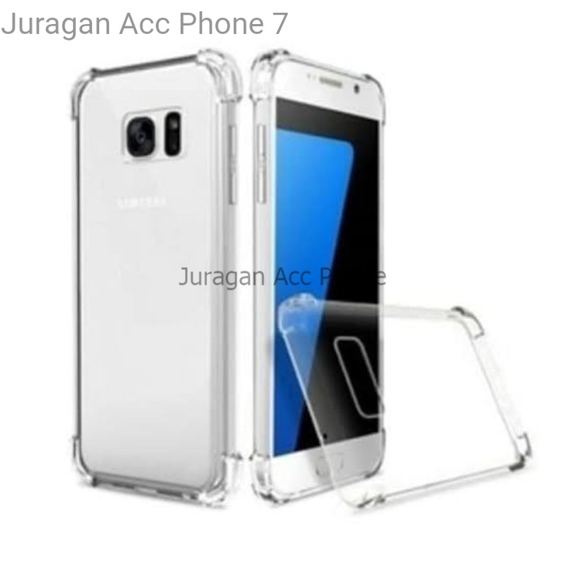 Case Anticrack Soft Case Bening Anti Shock Samsung Galaxy S7 Casing Silikon Anti Crack Samsung S7 Or
