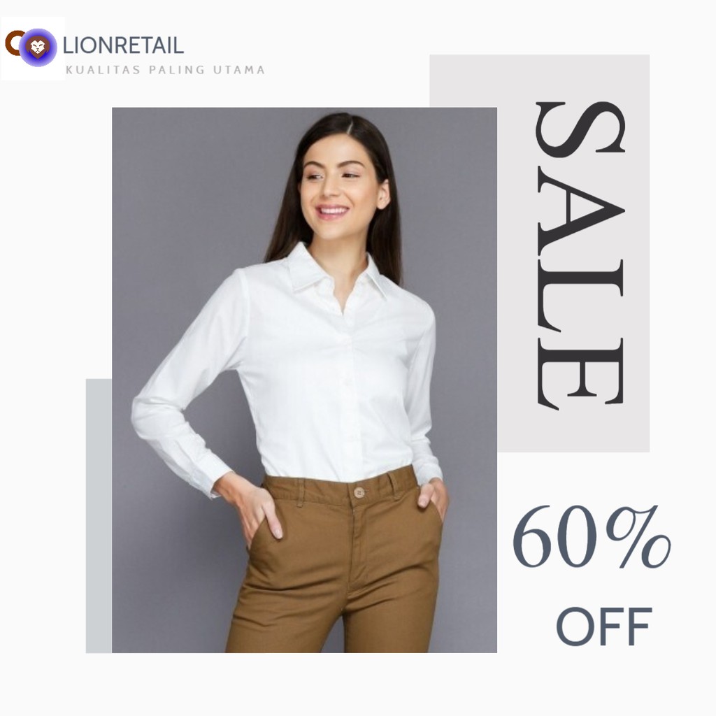 lea kemeja basic by bayleaf.id blouse style korea wanita lengan panjang polos premium atasan formal 