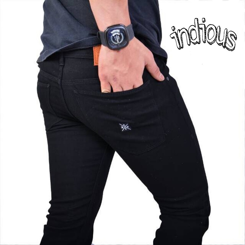 AIRBLACK DENIM TERLARIS / 784 VICTORY celana jeans black panjang skinny semi slimfit cowo / cowok /