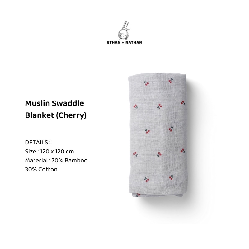 Ethan &amp; Nathan - Pattern Baby Swaddle Signature ( Bedong Muslin )