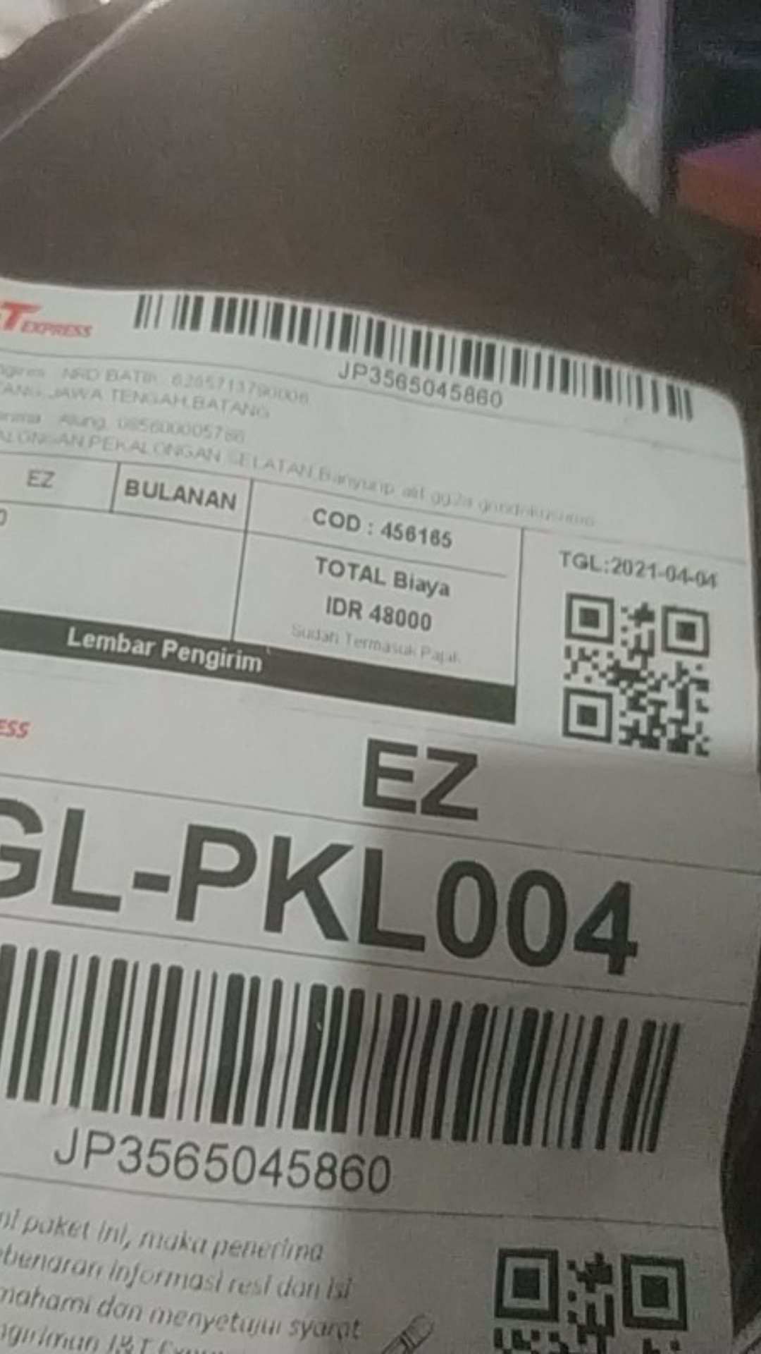 Tey-17 Batik Wanita Asj Sa Hrb026 Kenongo Kemeja Tosca Pendek