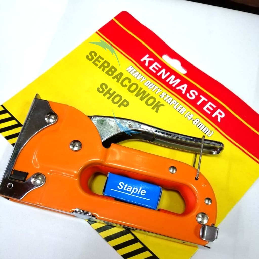 Gun Tacker Stapler Mesin Staples Jok Tembak Stapler 4-8mm Kenmaster