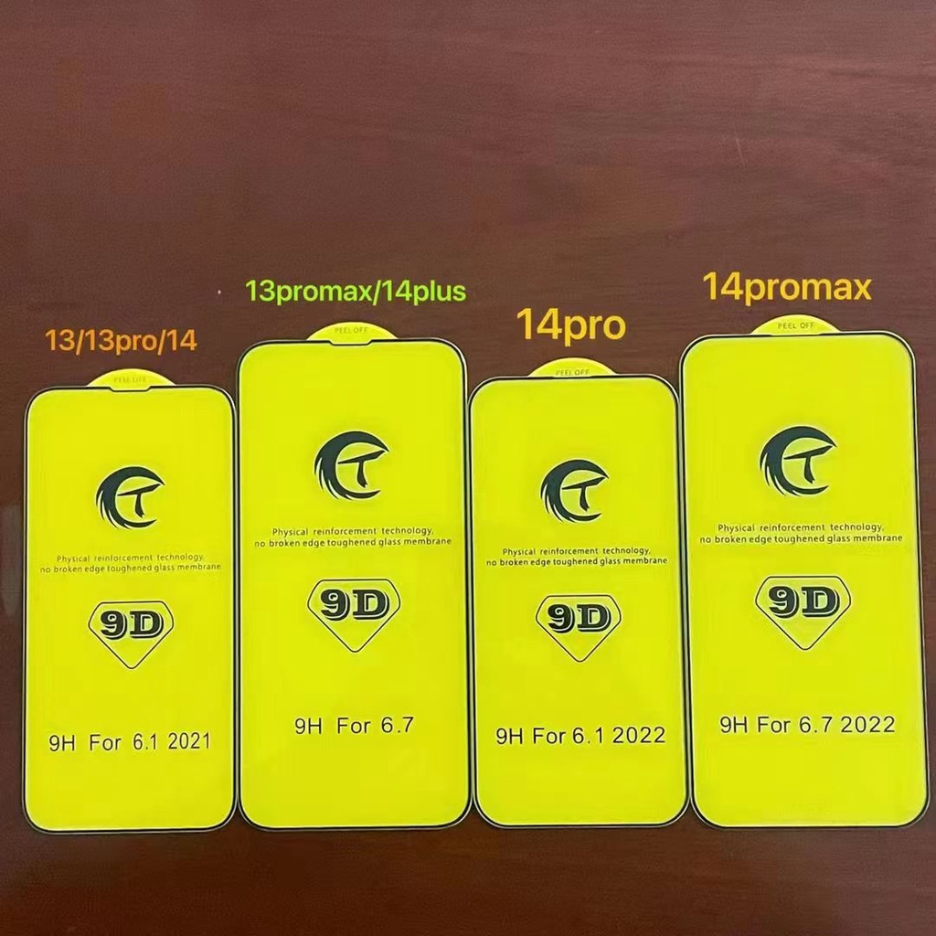 Tempered Glass 9D FULLCOVER PREMIUM QUALITY Untuk IPhone 14 14PLUS 14PRO 14PROMAX