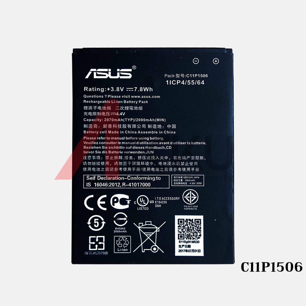 BATTERY ASUS ZENFONE GO BATERAI ASUS ZC500TG BATTERY ASUS C11P1506 ORIGINAL