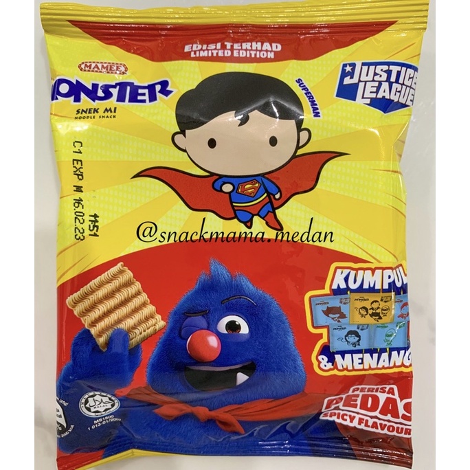 MAMEE MONSTER NOODLE SNACK 25GR BBQ/SPICY/CHICKEN