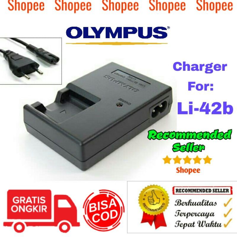 olympus charger li-40c for baterai li-42b np-80 li-40b en-el10 li-41c klik 7006