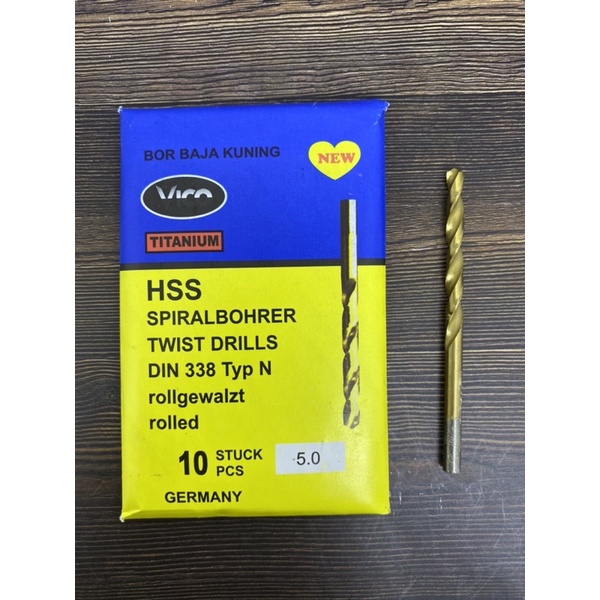 Mata Bor Besi Baja Kuningan / Bor Baja Kuningan 5mm-8mm