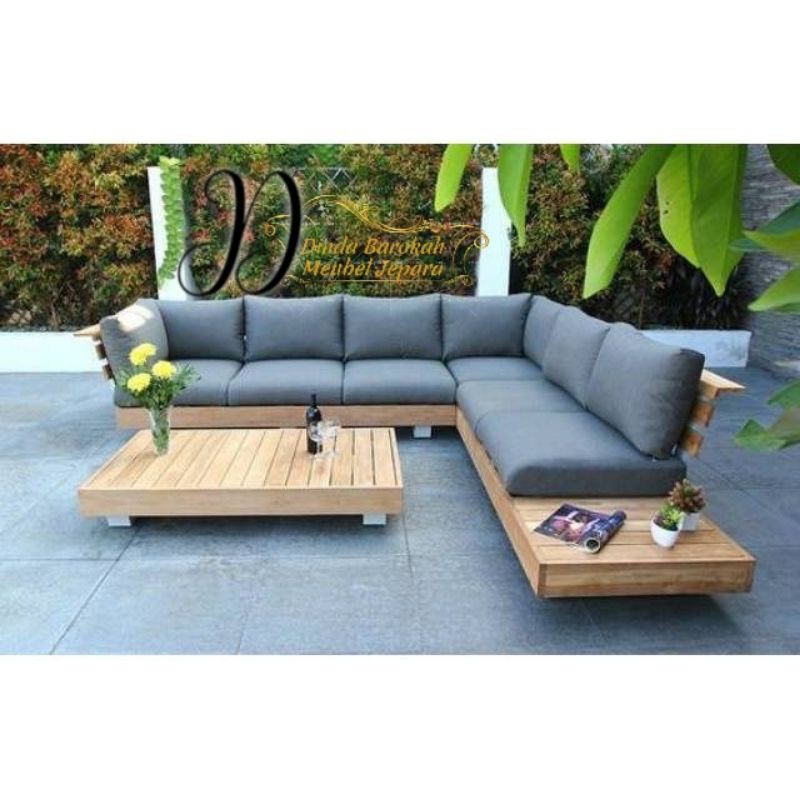 KURSI TAMU JATI SUDUT MODERN, KURSI TAMU MEWAH BERKUALITAS