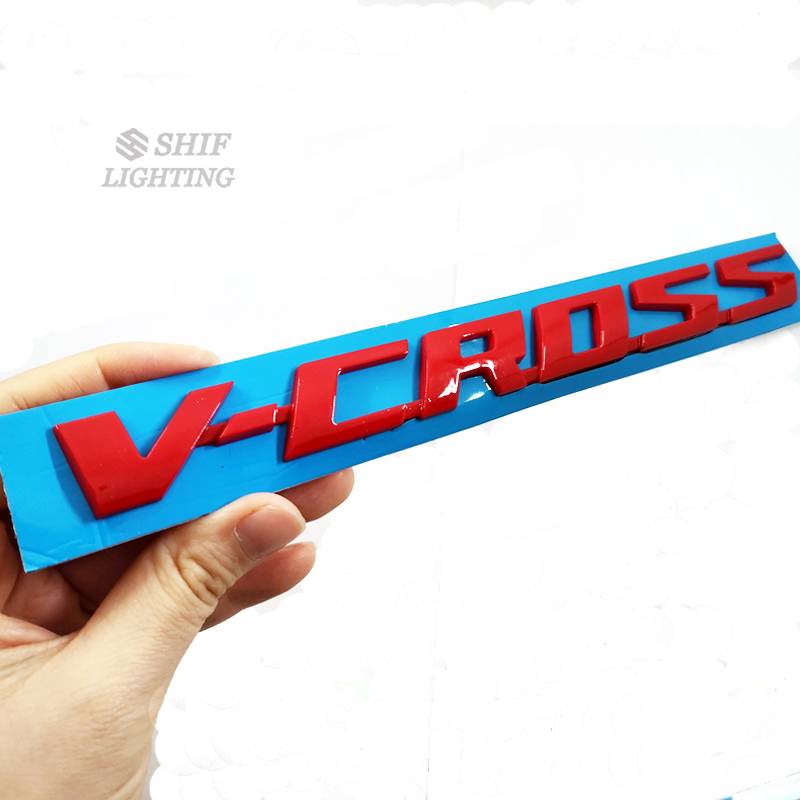 1pc Stiker Emblem V-CROSS Bahan ABS Untuk Bagasi Belakang Mobil ISUZU