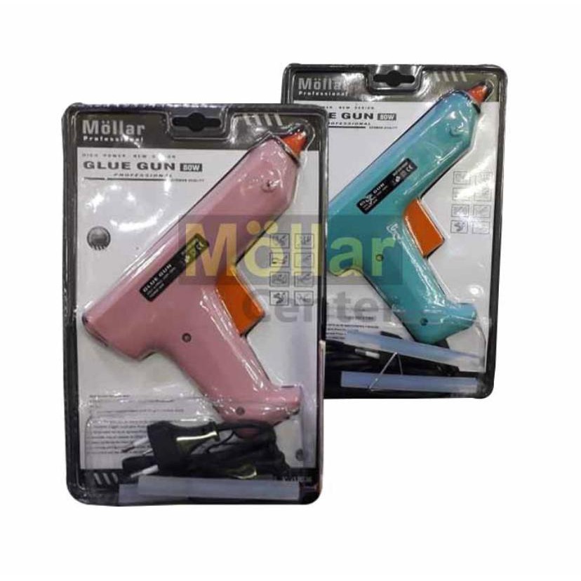 Alat Lem Tembak MOLLAR Besar 80 watt -  Glue Gun for Big Glue Stick Lem Batang Lilin MLR-63018006