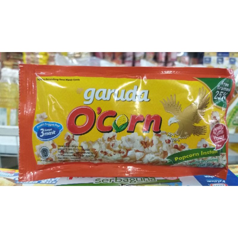 KZ - garuda o'corn popcorn instan 64g + 16g
