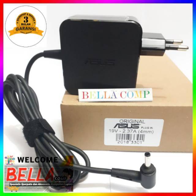 Adaptor Charger Asus X540 X540L X540LA X540SA X201E X202E S200E X200CA X541 X541S X541SA X541U X541UA K553M K553MA R417SA R417MA R541 R541U R541UA UX305 UX305F ASUS Zenbook UX305 UX21A UX32A X201E X202E T300LA ADP-45BW 19V 2.37A 4.0*1.35mm Original