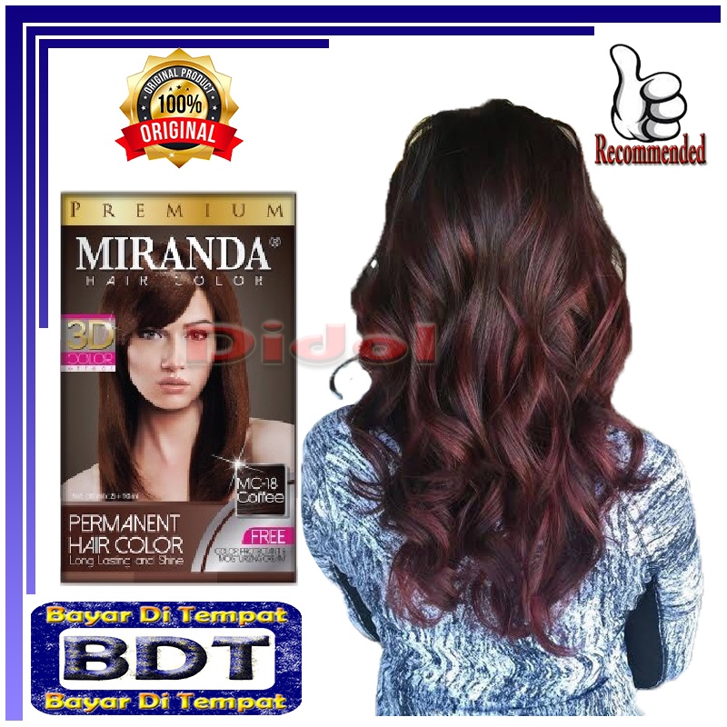 Pewarna Rambut Permanen Miranda Hair Color Premium MC-18 Coffee Pewarna rambut yang Bagus Cat Rambut
