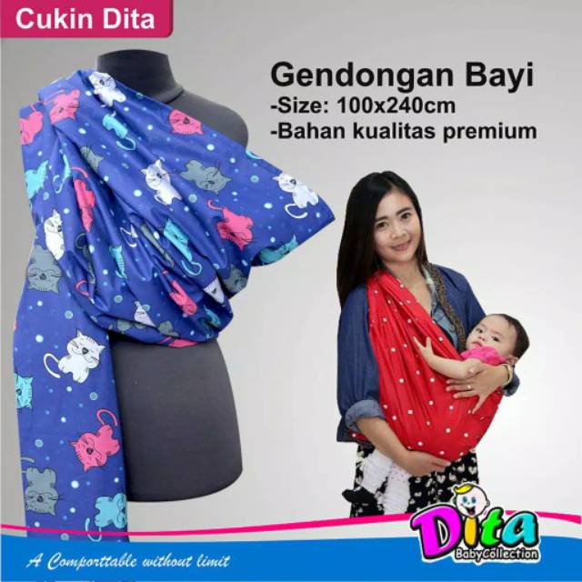 GENDONGAN BAYI CUKIN DITA KARAKTER || KAIN GENDONGAN KARAKTER || JARIK MODERN