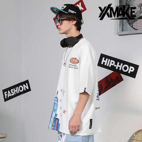 XXMAKE XXC171 Kaos Oversize Korea Japan Pria/Wanita T-shirt -COD