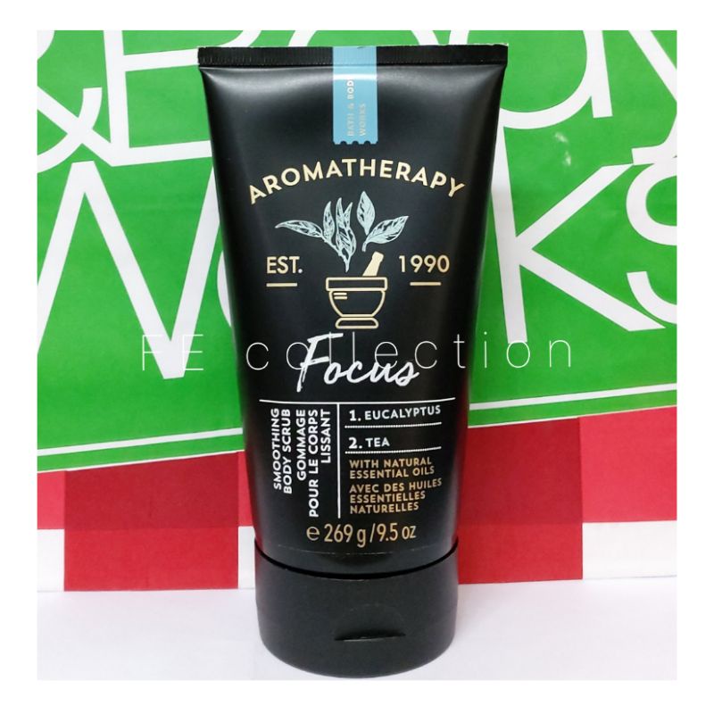 Jual SMOOTHING BODY SCRUB AROMATHERAPY FOCUS ( EUCALYPTUS + TEA