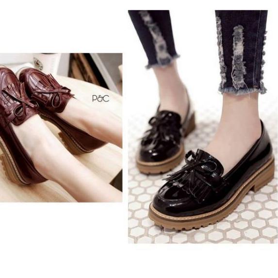 ❅ Repetto loafer 2 tone glosi realpict geser ♩