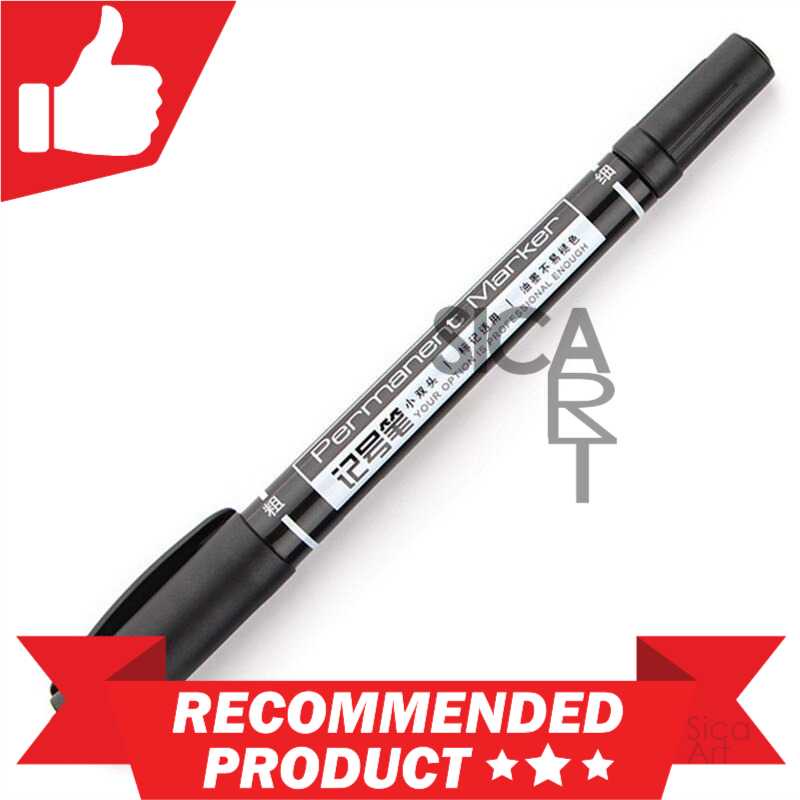 

Deli Pena Permanen Dual Head Tip Marker Pens Waterproof - 6824