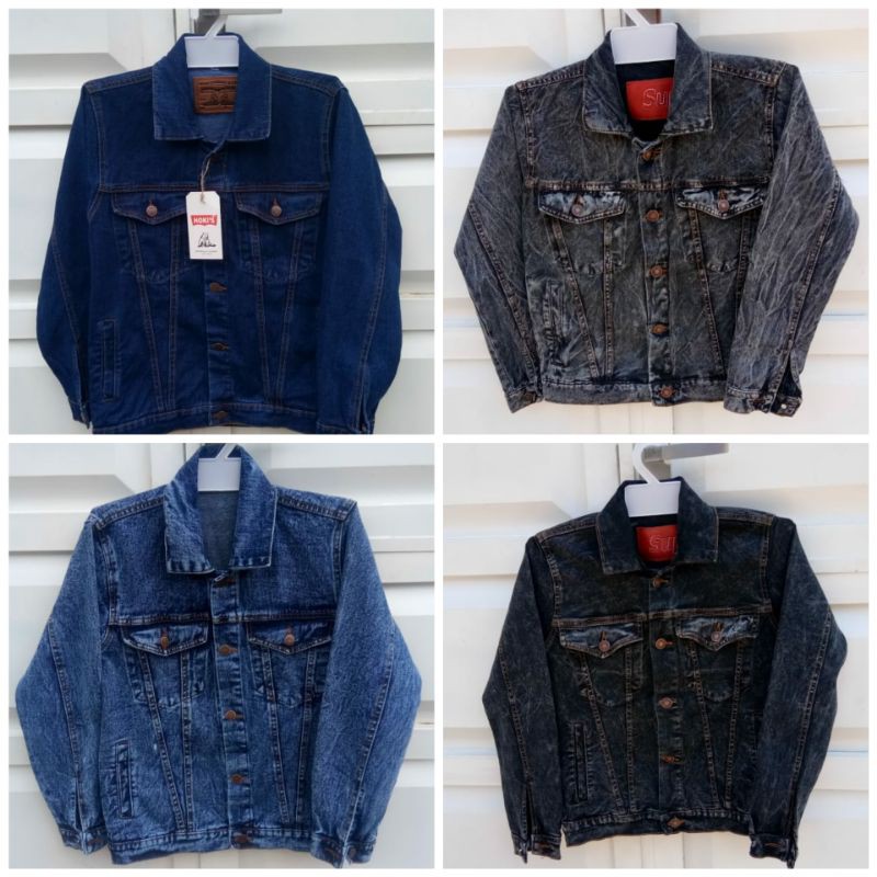 (COD) Jaket Jeans Cowok &amp; Cewek Jaket Jeans Premium