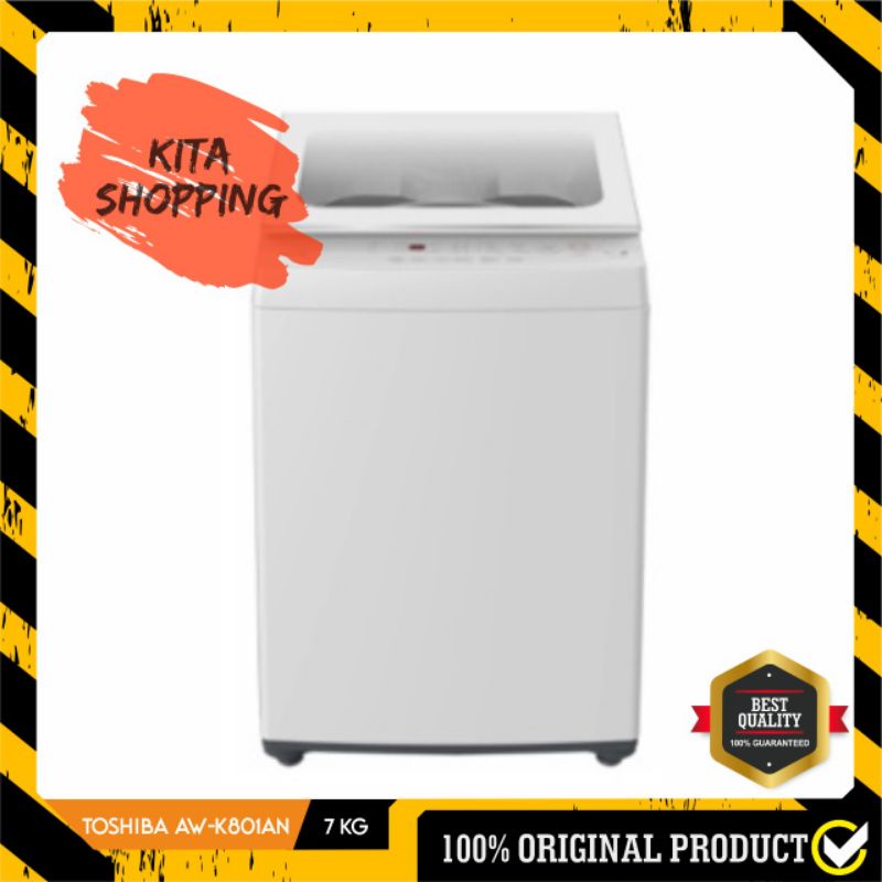 Mesin Cuci Toshiba AW-K801AN | Top load 7kg AWK801AN mirip AW-J800AN