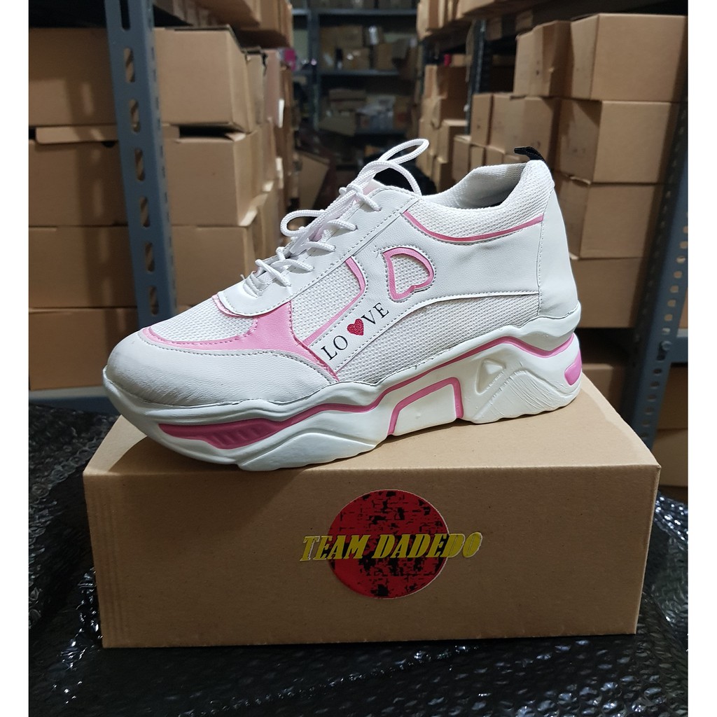 Sepatu Wanita Sneakers Semi Boots Love Terbaru Berkualitas-7