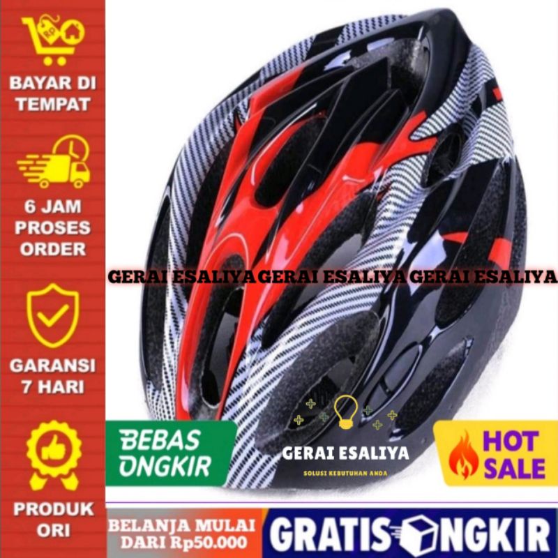 Helm/Helmet Sepeda with EPS Foam - x10 - Biru