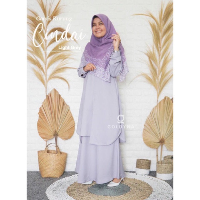 Gamis Kurung Cindai (warna baru) by Goldyna