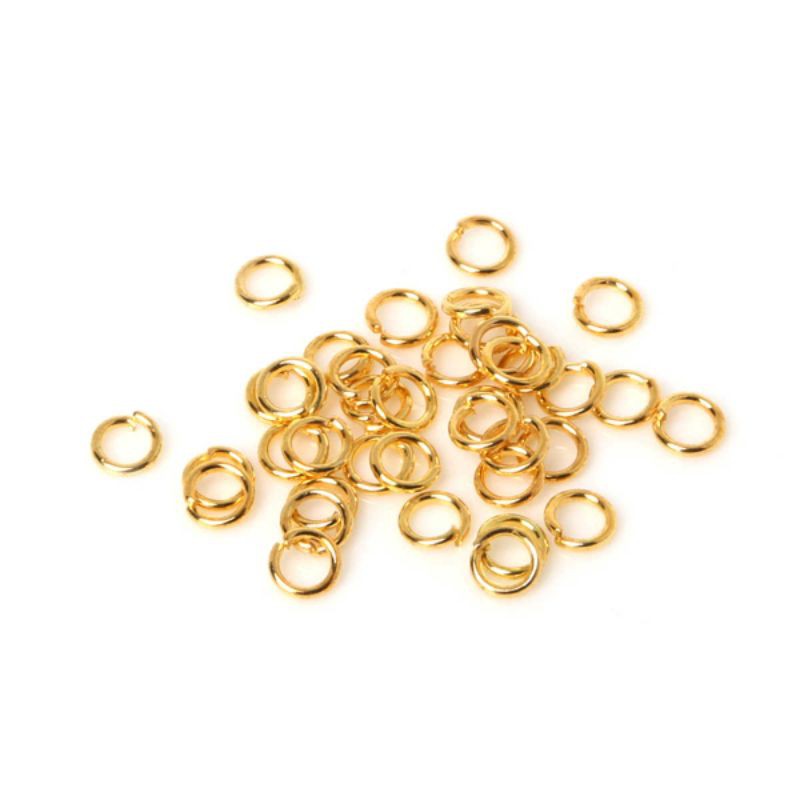 Jump Ring Bulat Emas dan Nikel Ring O DIY Bahan Craft