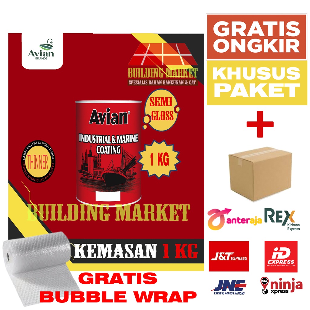 CAT KAPAL MARINE COATING CAT JALAN ROADLINE AVIAN INDUSTRIAL COATING 1 KG PAKET