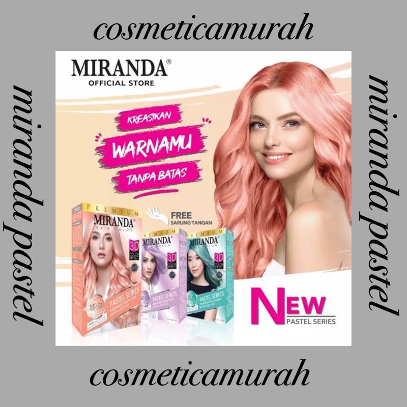 terbaru - miranda pastel hair permanent colour -- cat rambut miranda pastel terbaru