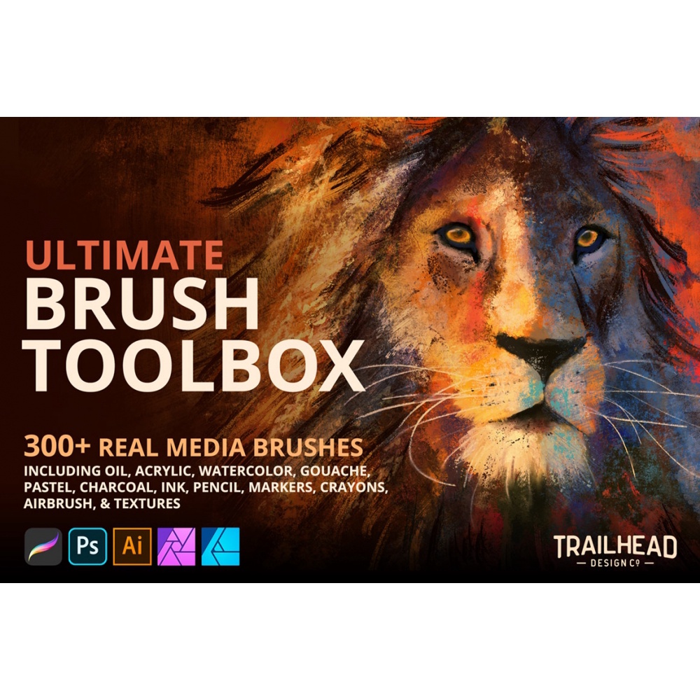 300+ Real Media Brushes; The Ultimate Toolbox