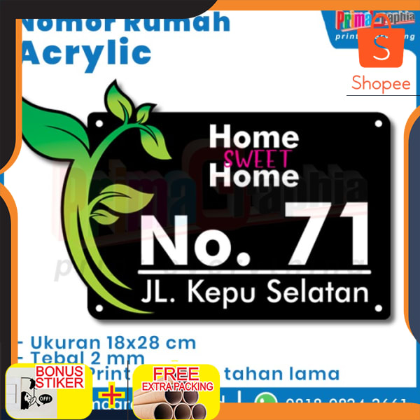 

Nomor Rumah Acrylic - TMP A Elegan