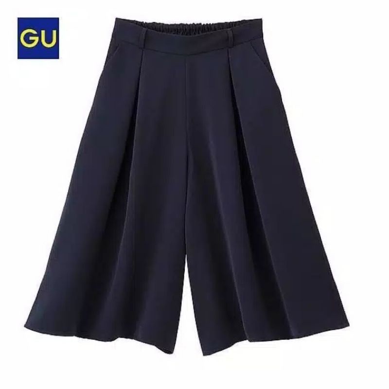GU Gaucho Kulot Pants by UN*QLO-Navy