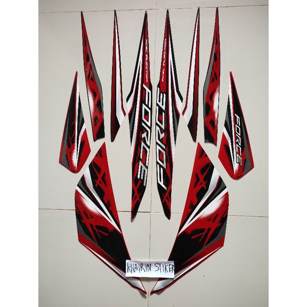 striping stiker Vega force 2019 merah hitam