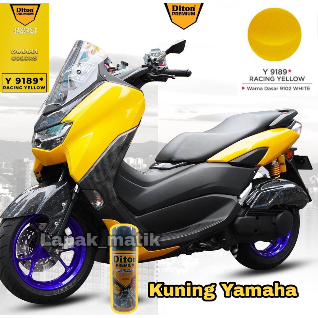 Pilok DITON PREMIUM KUNING METALIK YAMAHA RACING YELLOW Y9189 400mL