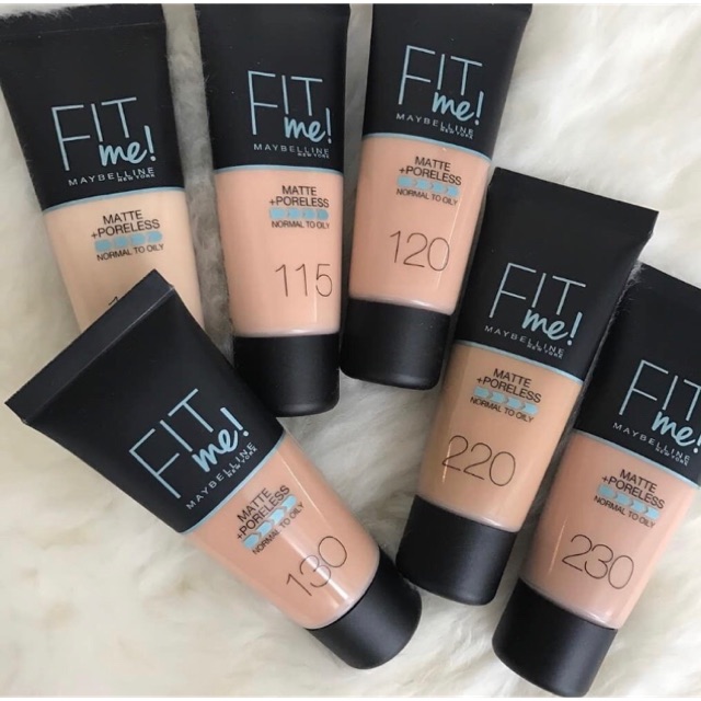  Maybelline  Fit  Me  Matte Poreless Foundation  18ml travel 