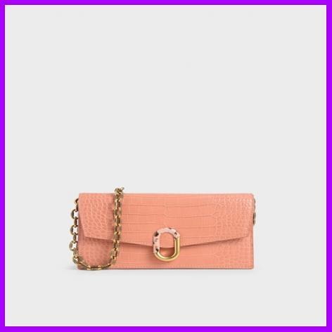

(TERLARIS) [FREE PAPERBAG FREE BUBBLEWRAP] Ck Croco Pin Marble Clutch