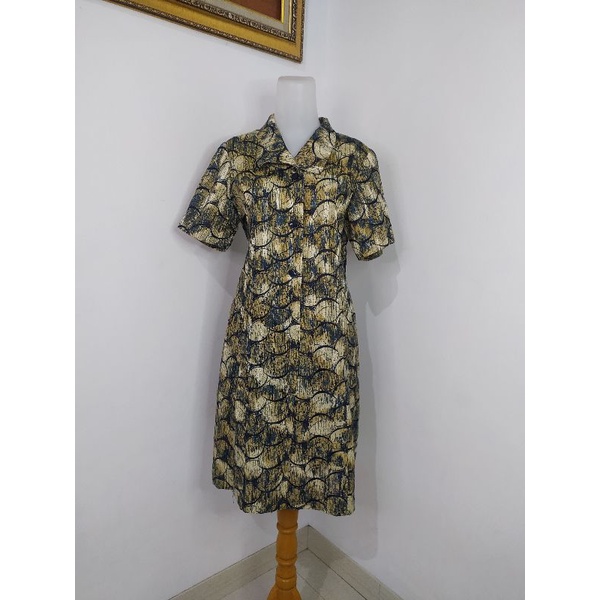 (BISA COD) Dress Vintage, Dress Bunga, Dress Tartan, Longdress, Dressmidi-Corak13