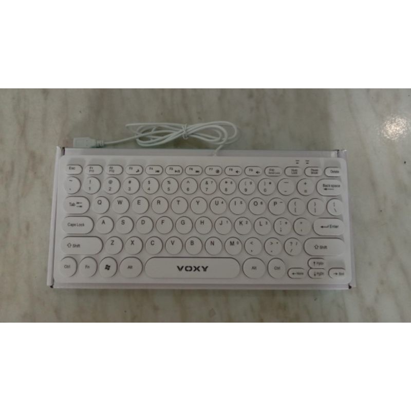 Voxy K2000 Keyboard Mini USB Wired Black White Tosca Berkualitas!