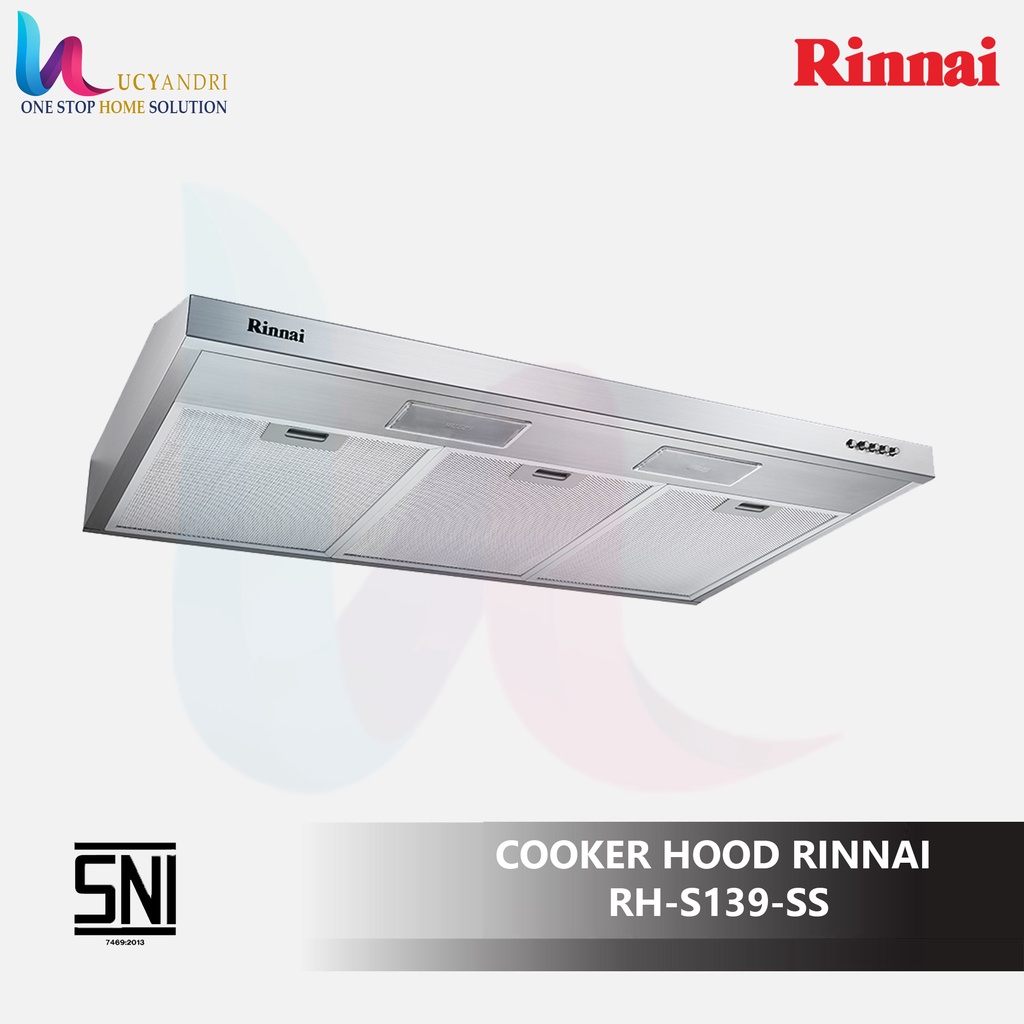 Penghisap Asap Kompor Dapur Cooker Hood Rinnai RH S 139 SS / RH S139