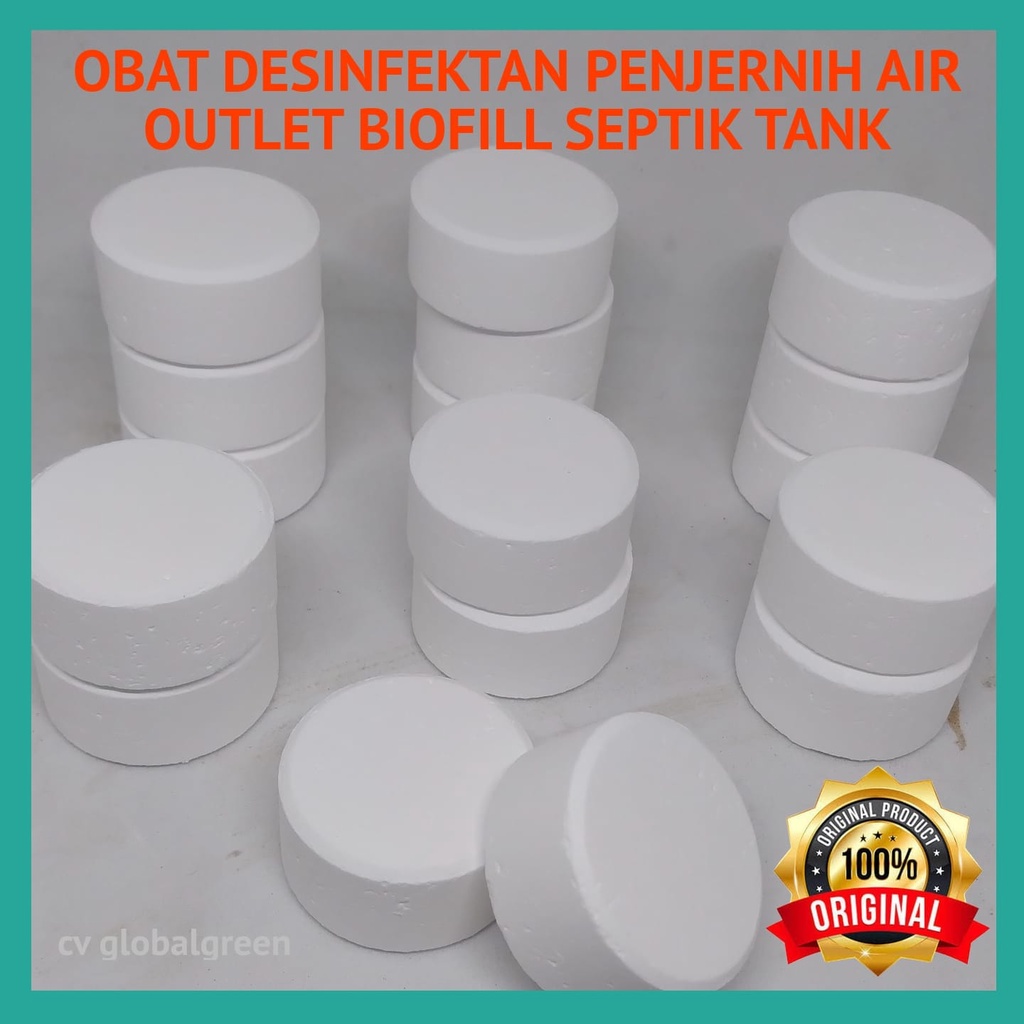 Kaporit Tablet Penjernih Air Kolam Obat Anti Bakteri Dan Kuman Tablet Disinfektan Septictank Biofill