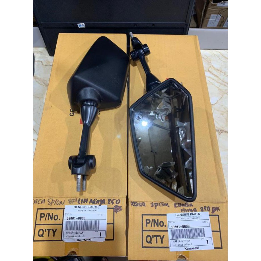 Pengiriman Cepat KACA SPION SET NINJA 250 CARBU KARBU ASLI ORI KAWASAKI STOK TERBATAS