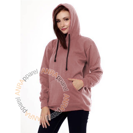 HOODIE POLOS WANITA - Jaket Hoodie Jumper Polos - Bahan Fleece