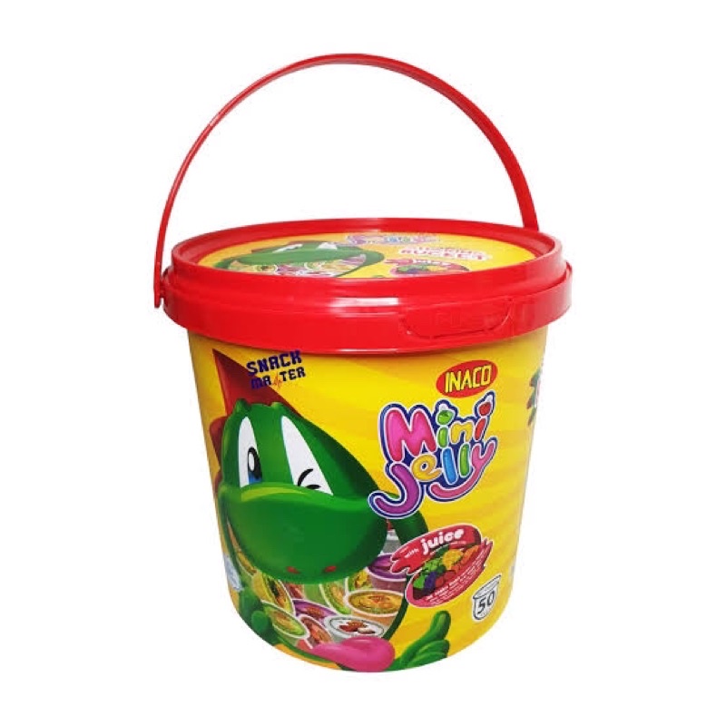 

INACO MINI JELLY SHARING BUCKET | MINI JELLY 1 BUCKET ISI 50 PCS @15 G EXP. 08 OKTOBER 2023