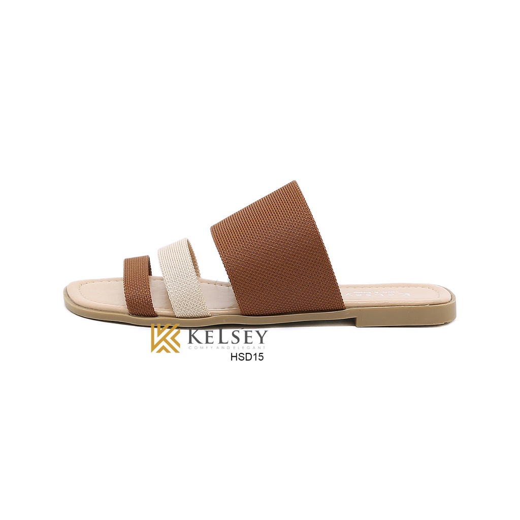 (GRATIS ALAS KAKI) NICOLE Sendal Kelsey Selop Wanita HSD15  / Sendal Kulit  Wanita  Sandal Slip Import