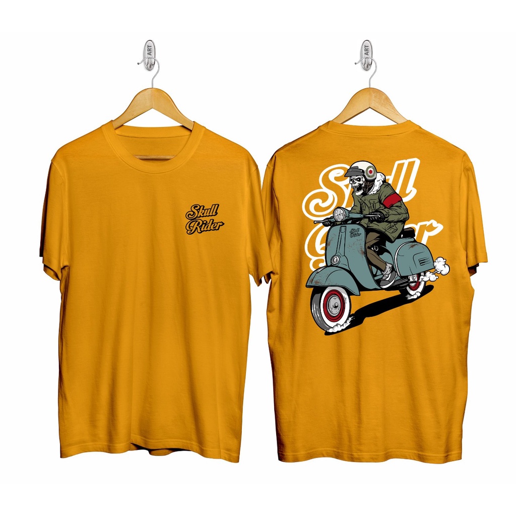New Kaos Distro/Kaos Oblong Skull Rider Vespa Tengkorak/ Kaos Kekinian /Kaos Tengkorak/ Kaos Vespa /